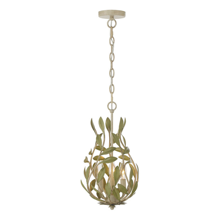 Crystorama - 565-CT - Three Light Chandelier - Broche - Champagne Green Tea