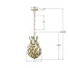 Crystorama - 565-CT - Three Light Chandelier - Broche - Champagne Green Tea