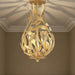 Crystorama - 565-GA_CEILING - Three Light Semi Flush Mount - Broche - Antique Gold