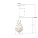 Crystorama - 565-MT - Three Light Chandelier - Broche - Matte White