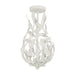 Crystorama - 565-MT_CEILING - Three Light Semi Flush Mount - Broche - Matte White