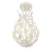 Crystorama - 565-MT_CEILING - Three Light Semi Flush Mount - Broche - Matte White