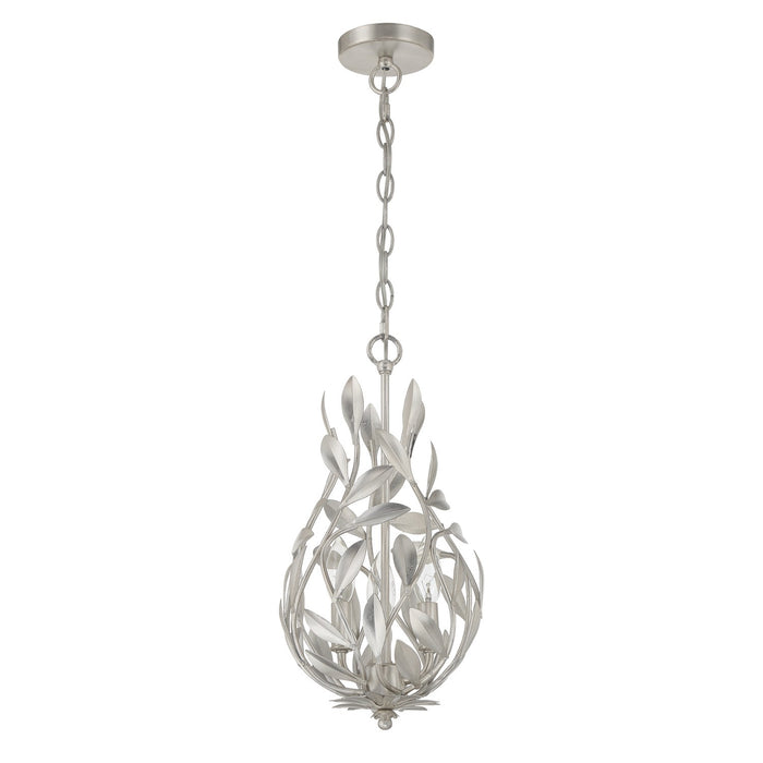 Crystorama - 565-SA - Three Light Chandelier - Broche - Antique Silver