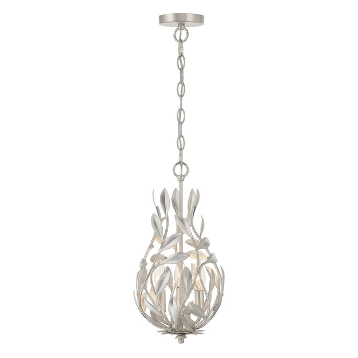 Crystorama - 565-SA - Three Light Chandelier - Broche - Antique Silver