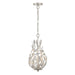 Crystorama - 565-SA - Three Light Chandelier - Broche - Antique Silver