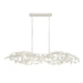 Crystorama - 567-MT - Six Light Linear Chandelier - Broche - Matte White