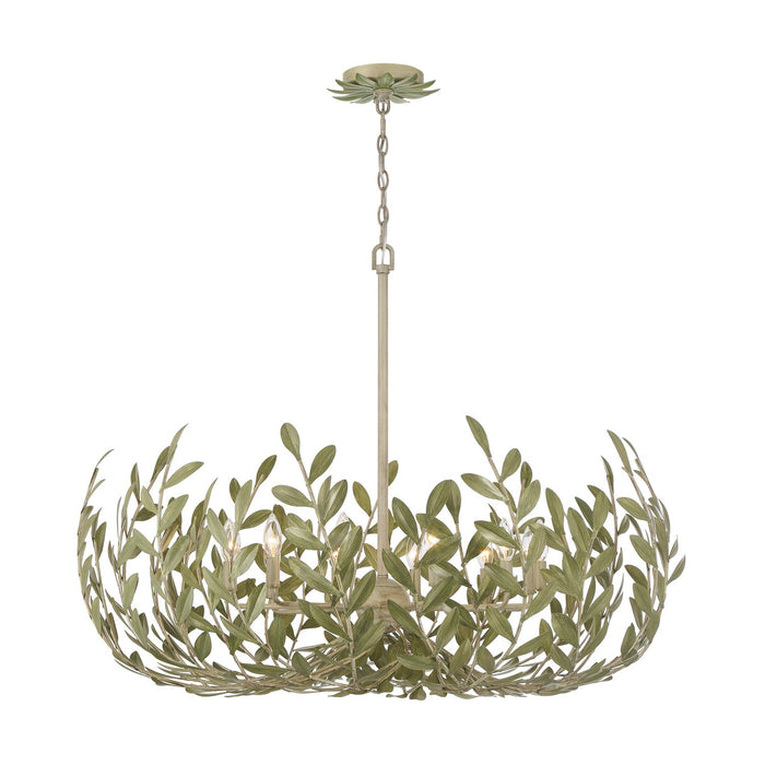 Crystorama - 569-CT - 12 Light Chandelier - Broche - Champagne Green Tea