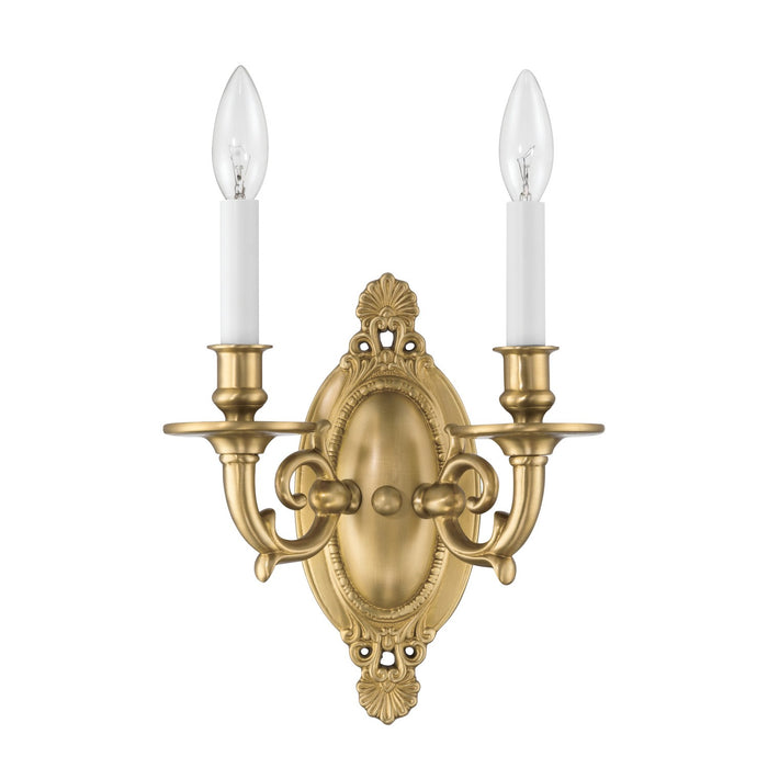 Crystorama - 622-AG - Two Light Wall Sconce - Milford - Aged Brass