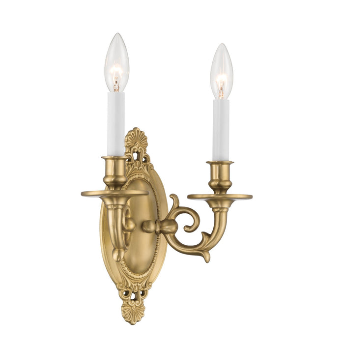 Crystorama - 622-AG - Two Light Wall Sconce - Milford - Aged Brass
