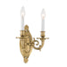 Crystorama - 622-AG - Two Light Wall Sconce - Milford - Aged Brass