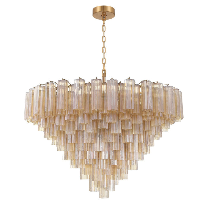 Crystorama - ADD-327-AG-AM - 28 Light Chandelier - Addis - Aged Brass