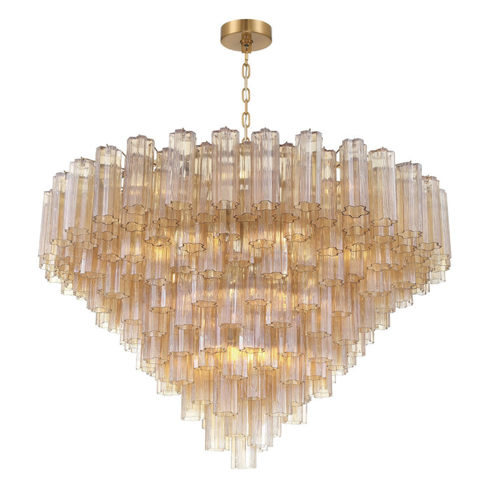 Crystorama - ADD-327-AG-AM - 28 Light Chandelier - Addis - Aged Brass