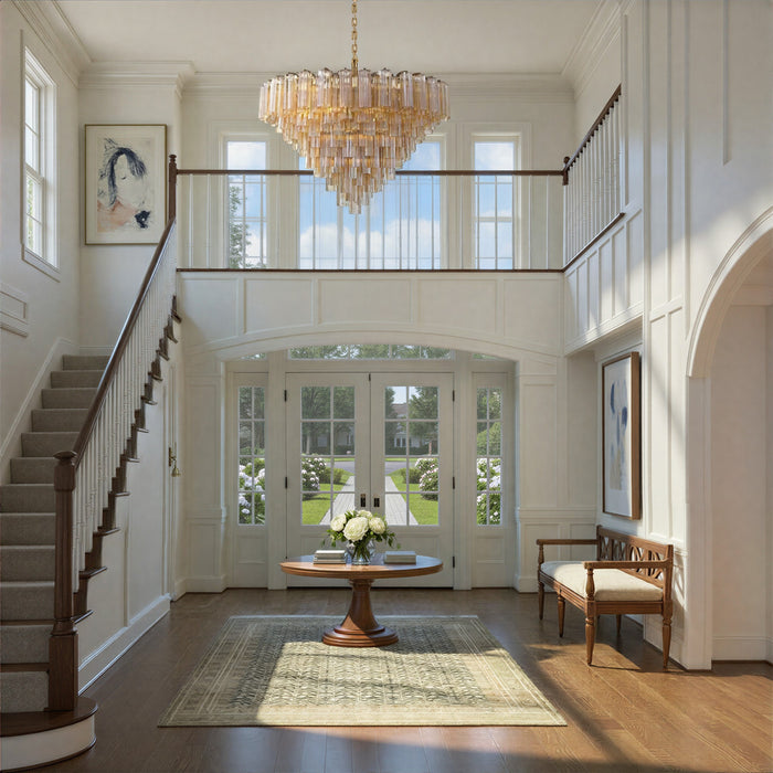 Crystorama - ADD-327-AG-AM - 28 Light Chandelier - Addis - Aged Brass