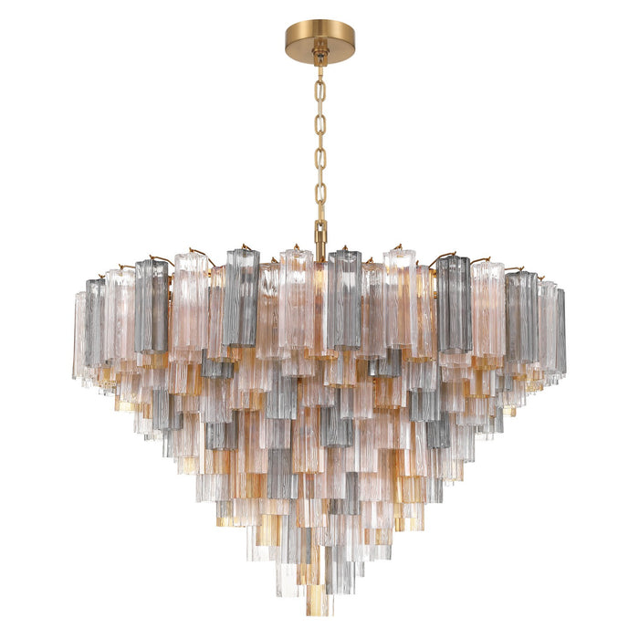 Crystorama - ADD-327-AG-AU - 28 Light Chandelier - Addis - Aged Brass
