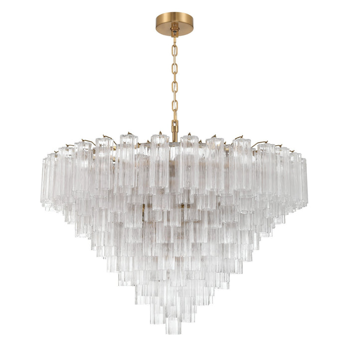 Crystorama - ADD-327-AG-CL - 28 Light Chandelier - Addis - Aged Brass