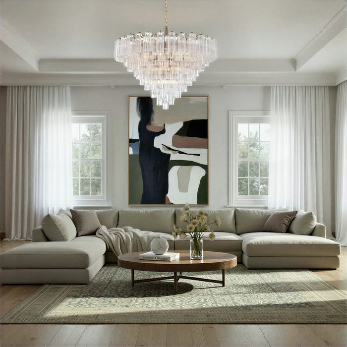 Crystorama - ADD-327-AG-CL - 28 Light Chandelier - Addis - Aged Brass