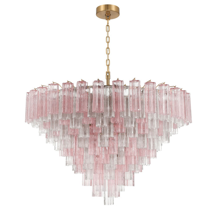 Crystorama - ADD-327-AG-SP - 28 Light Chandelier - Addis - Aged Brass