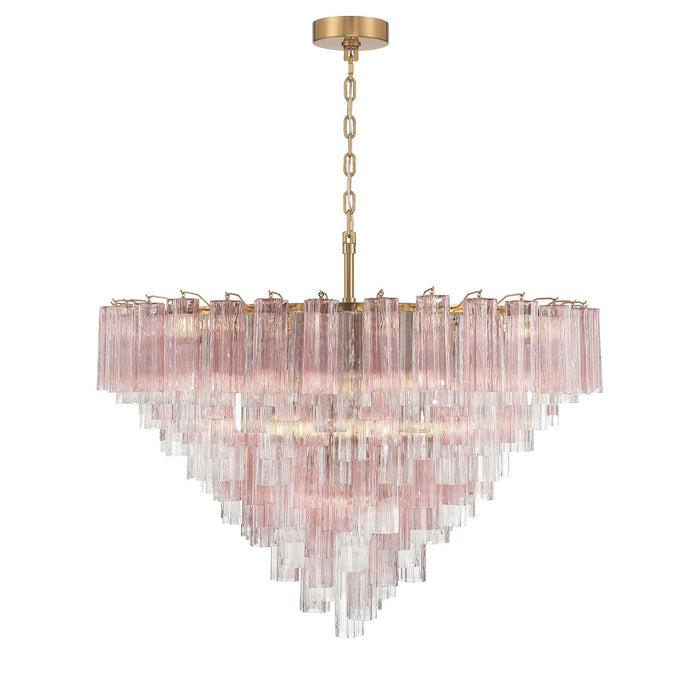 Crystorama - ADD-327-AG-SP - 28 Light Chandelier - Addis - Aged Brass