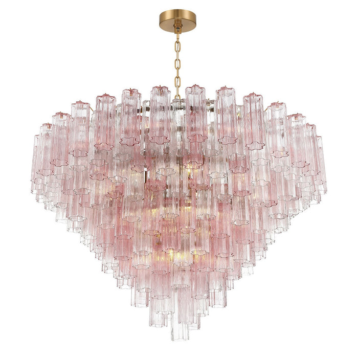 Crystorama - ADD-327-AG-SP - 28 Light Chandelier - Addis - Aged Brass