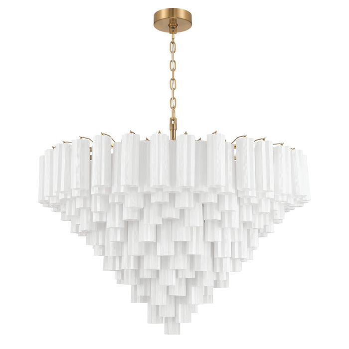 Crystorama - ADD-327-AG-WH - 28 Light Chandelier - Addis - Aged Brass