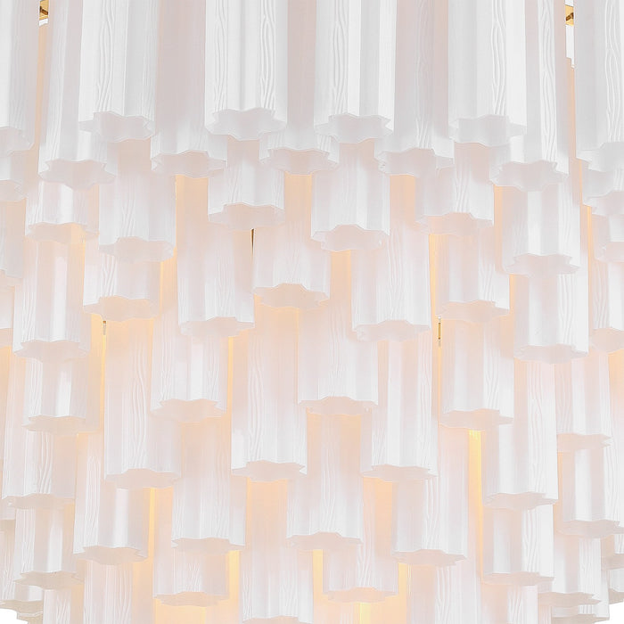 Crystorama - ADD-327-AG-WH - 28 Light Chandelier - Addis - Aged Brass