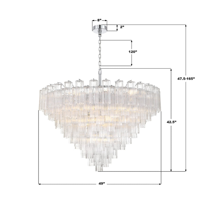 Crystorama - ADD-327-CH-CL - 28 Light Chandelier - Addis - Polished Chrome