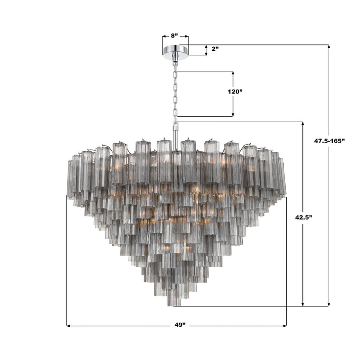 Crystorama - ADD-327-CH-SM - 28 Light Chandelier - Addis - Polished Chrome
