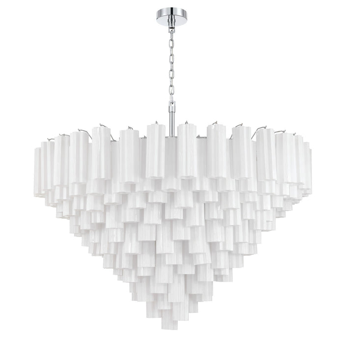 Crystorama - ADD-327-CH-WH - 28 Light Chandelier - Addis - Polished Chrome
