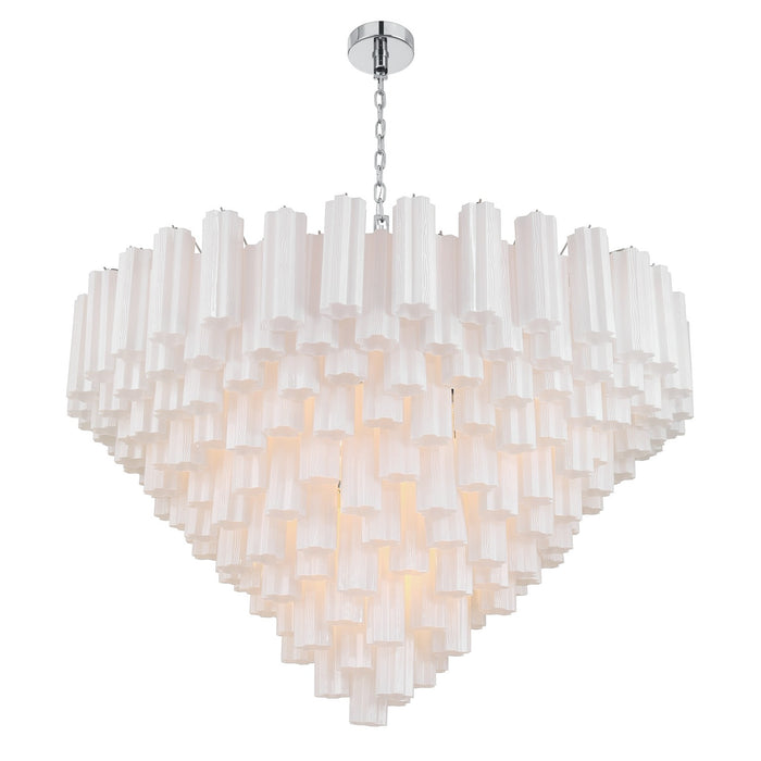 Crystorama - ADD-327-CH-WH - 28 Light Chandelier - Addis - Polished Chrome
