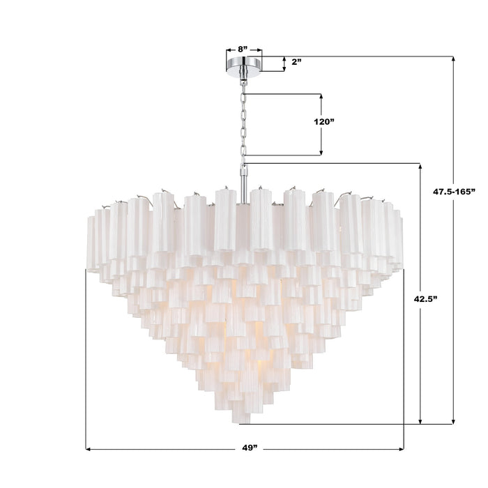 Crystorama - ADD-327-CH-WH - 28 Light Chandelier - Addis - Polished Chrome