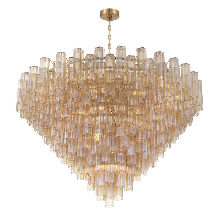 Crystorama - ADD-329-AG-AM - 40 Light Chandelier - Addis - Aged Brass