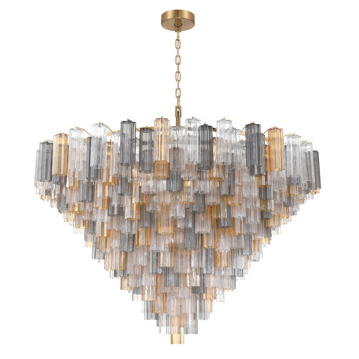 Crystorama - ADD-329-AG-AU - 40 Light Chandelier - Addis - Aged Brass