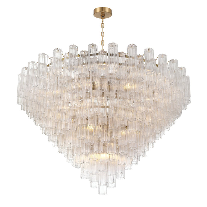 Crystorama - ADD-329-AG-CL - 40 Light Chandelier - Addis - Aged Brass