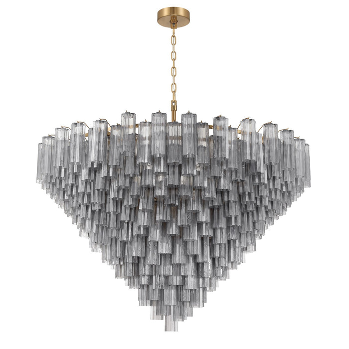 Crystorama - ADD-329-AG-SM - 40 Light Chandelier - Addis - Aged Brass
