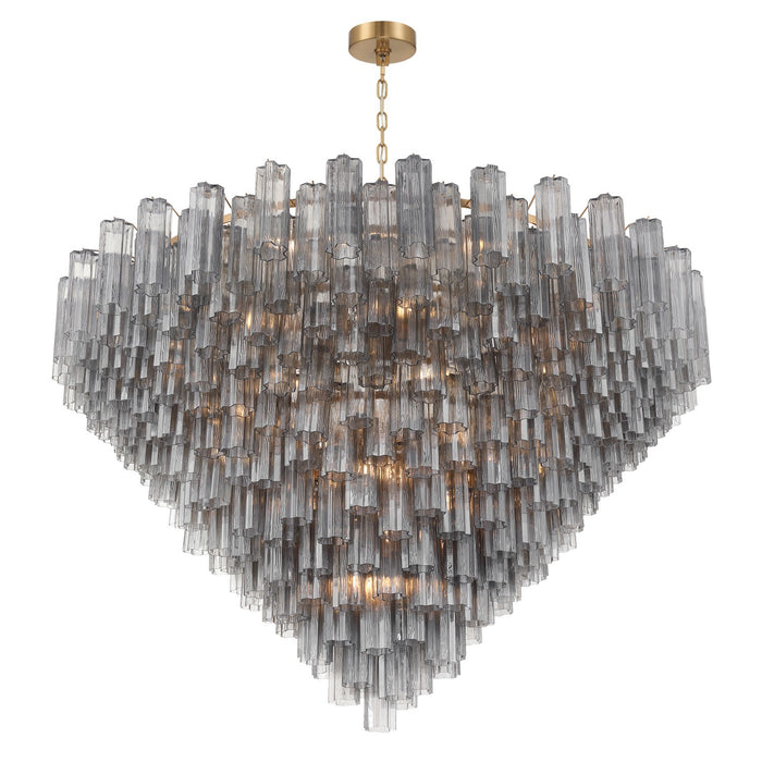 Crystorama - ADD-329-AG-SM - 40 Light Chandelier - Addis - Aged Brass