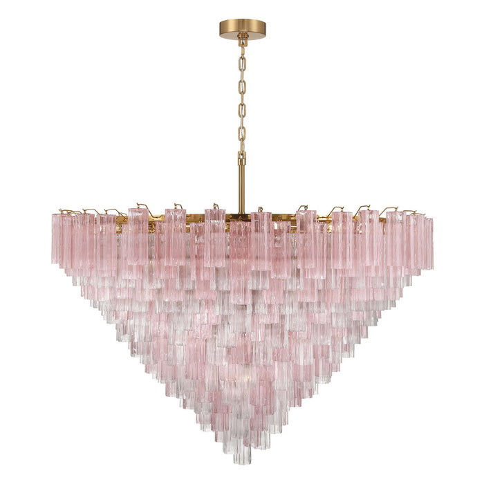 Crystorama - ADD-329-AG-SP - 40 Light Chandelier - Addis - Aged Brass