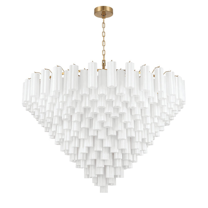 Crystorama - ADD-329-AG-WH - 40 Light Chandelier - Addis - Aged Brass
