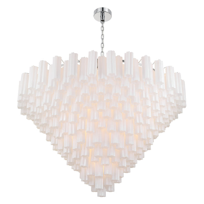 Crystorama - ADD-329-CH-WH - 40 Light Chandelier - Addis - Polished Chrome