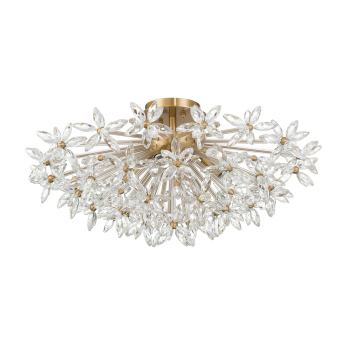 Crystorama - ADL-500-AG-CL - Four Light Semi Flush Mount - Adley - Aged Brass