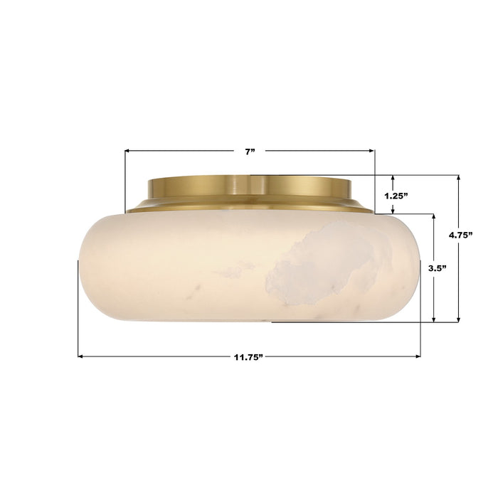 Crystorama - AME-403-AG - LED Flush Mount - Acme - Aged Brass