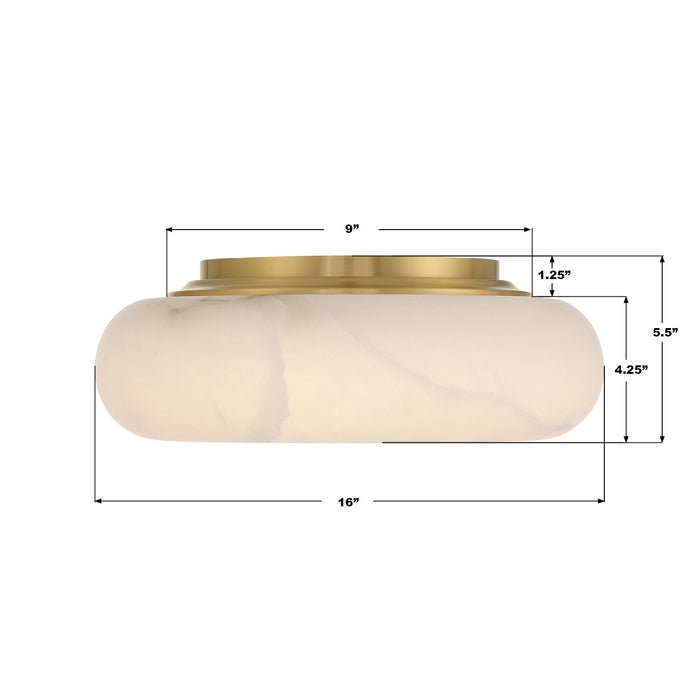 Crystorama - AME-405-AG - LED Flush Mount - Acme - Aged Brass