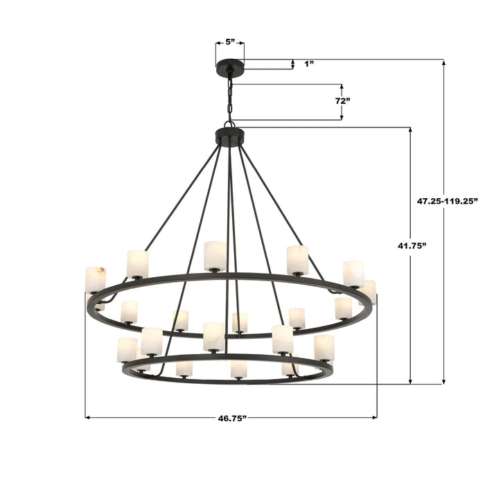 Crystorama - ARA-10268-MK-ST - LED Chandelier - Aragon - Matte Black