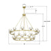 Crystorama - ARA-10268-SB - LED Chandelier - Aragon - Soft Brass