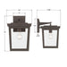 Crystorama - BEL-A8062-TZ - One Light Outdoor Wall Sconce - Belmont - Twilight Bronze