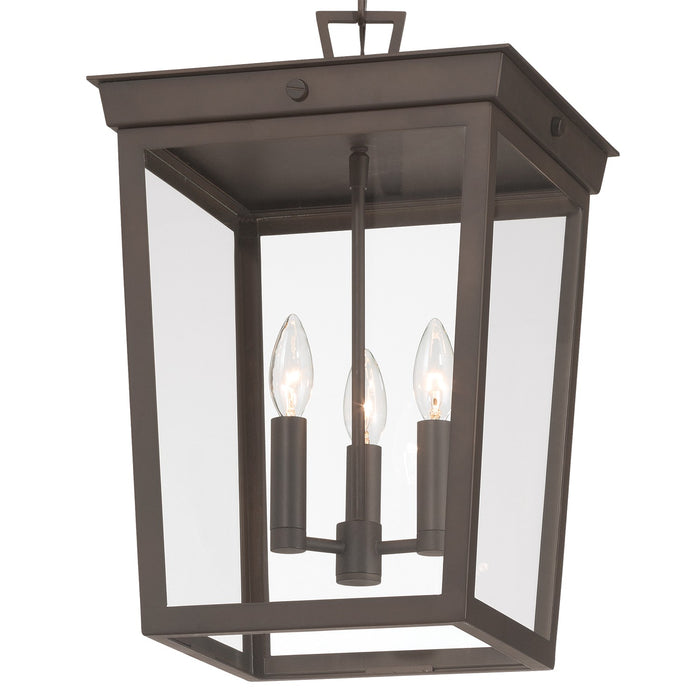 Crystorama - BEL-A8065-TZ - Three Light Outdoor Pendant - Belmont - Twilight Bronze