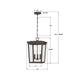 Crystorama - BEL-A8065-TZ - Three Light Outdoor Pendant - Belmont - Twilight Bronze