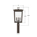 Crystorama - BEL-A8069-TZ - Three Light Outdoor Post Mount - Belmont - Twilight Bronze