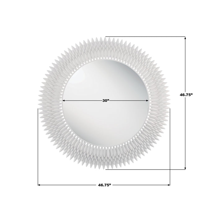 Crystorama - BRH-M546-MT - Mirror - Broche - Matte White