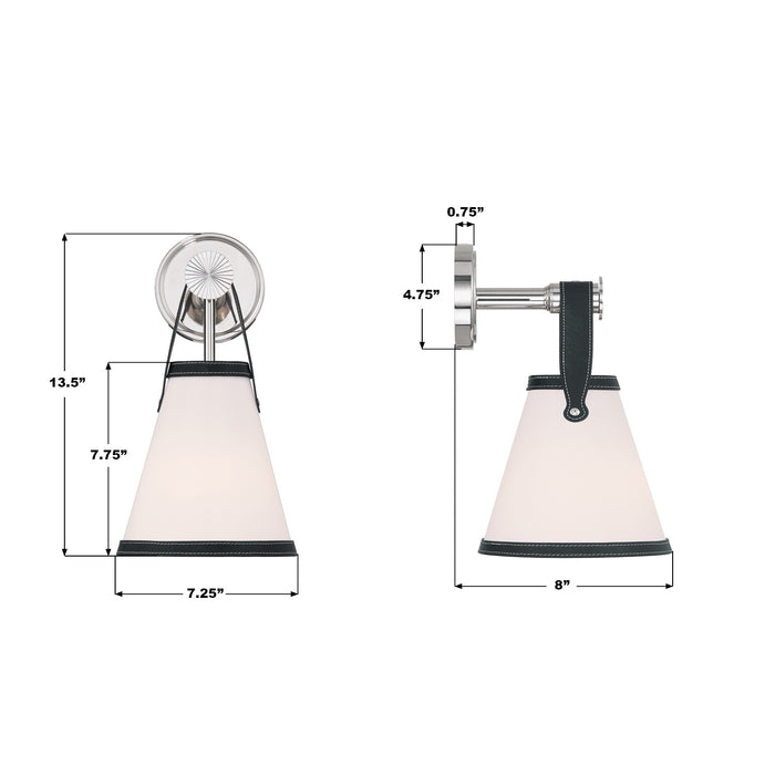 Crystorama - CAL-2401-PN - One Light Wall Sconce - Callahan - Polished Nickel