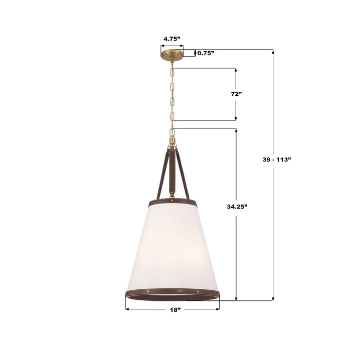 Crystorama - CAL-2405-LG - Four Light Pendant - Callahan - Luxe Gold